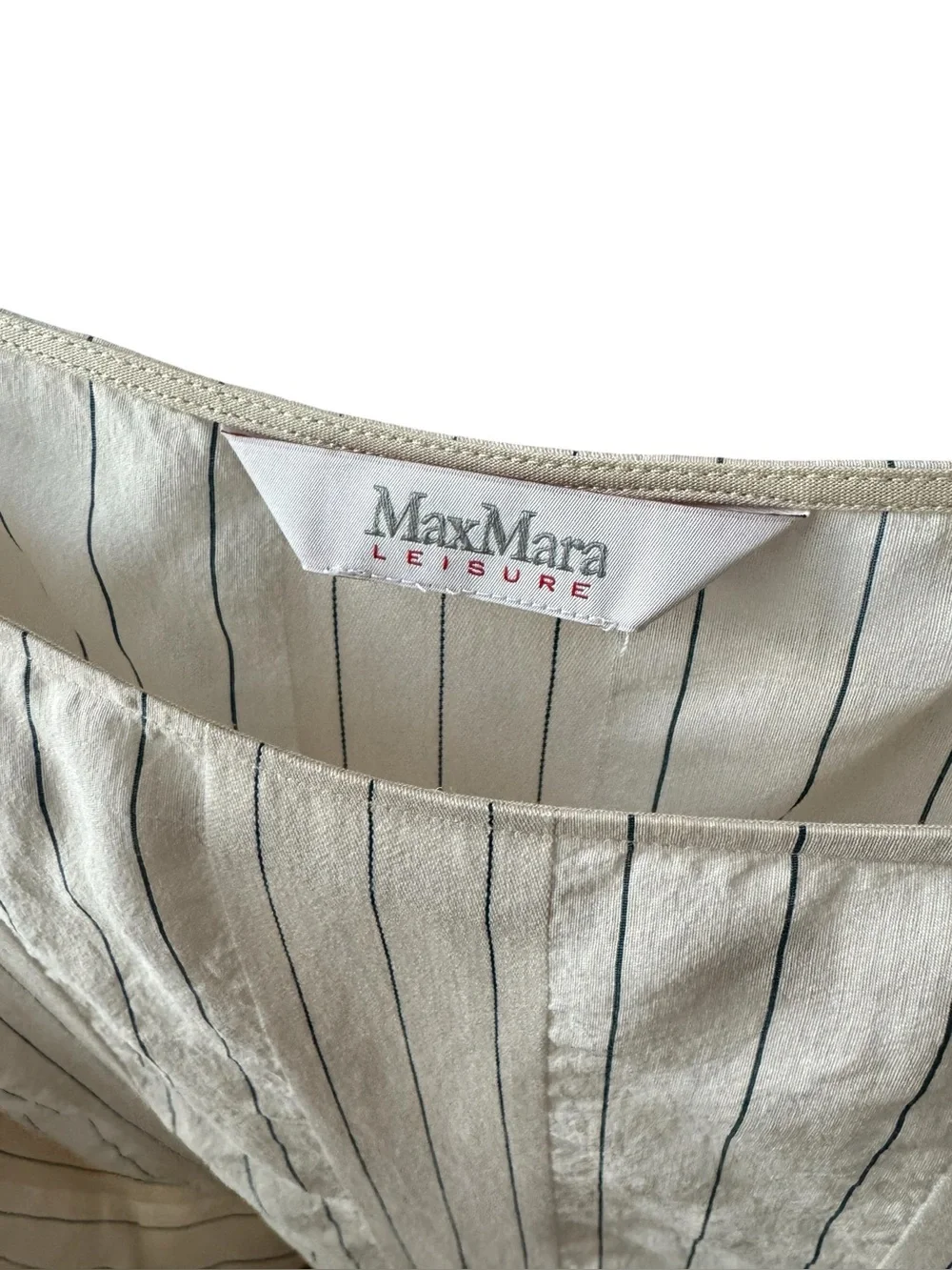 MaxMara Leisure Toledo‎ Pin Striped Silk Blend Tunic Long Sleeve Shirt Medium